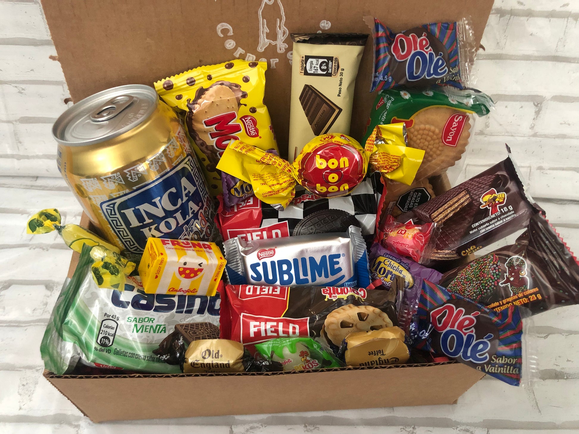 Peruvian Candy Box With Assortments Cookies Chocolates Candies & Inka Kola  Soda Sweet Treats From Peru Small Candy Gift Box With 22 Items 