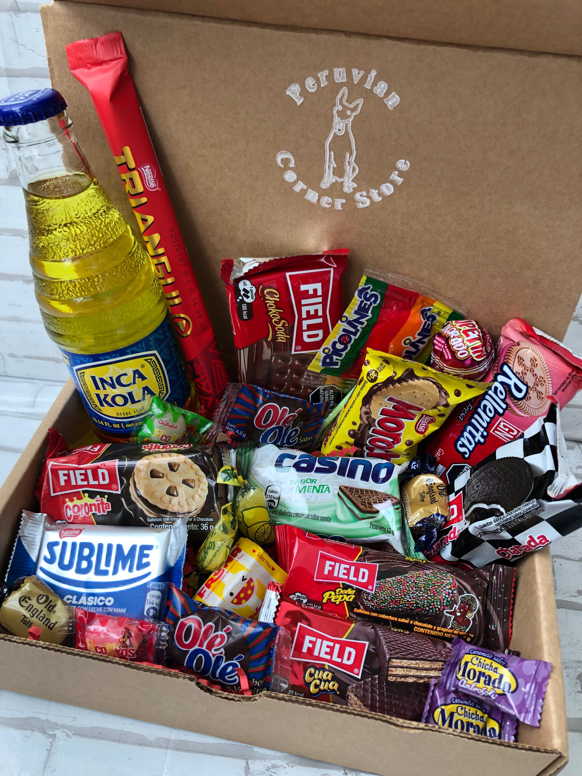Peruvian Candy Box With Assortments Cookies Chocolates Candies & Inka Kola  Soda Sweet Treats From Peru Small Candy Gift Box With 22 Items 